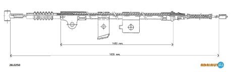Трос ручного гальма ADRIAUTO 28.0250