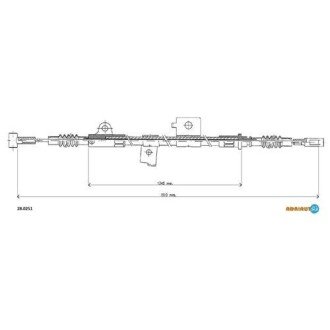 Трос ручного гальма ADRIAUTO 28.0251