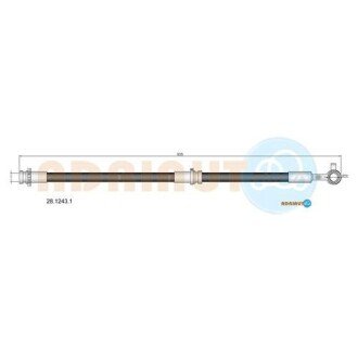NISSAN гальмівний шланг передн. прав. QASHQAI, QASHQAI +2 ADRIAUTO 28.1243.1
