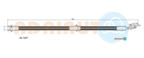 NISSAN шланг гальмівний передн. лів. Almera 00- ADRIAUTO 28.1287