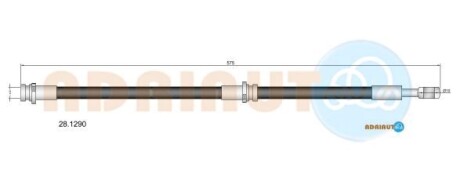NISSAN шланг гальмівний задн.пр. Almera 00- (+ABS) ADRIAUTO 28.1290