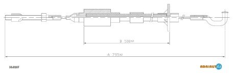 OPEL трос зчеплення Ascona,Kadett D ADRIAUTO 33.0107