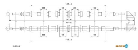 Трос зупиночних гальм ADRIAUTO 33.0212.1