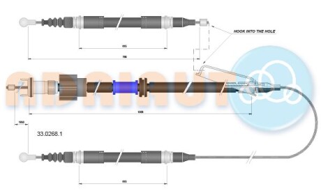 Трос ручного гальма ADRIAUTO 3302681
