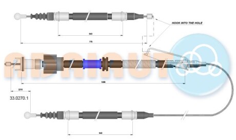 Трос ручного гальма ADRIAUTO 3302701