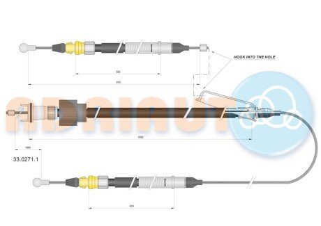 Трос ручного гальма ADRIAUTO 33.0271.1