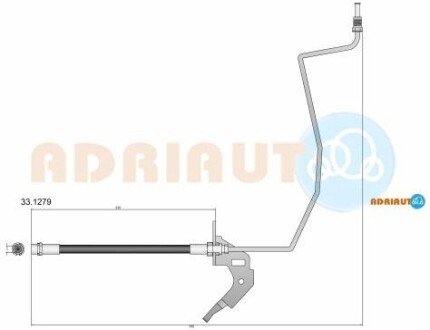 OPEL шланг гальмівний задн. лів. Astra H (барабан) ADRIAUTO 33.1279