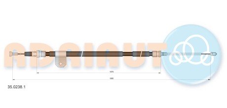 Трос ручного гальма ADRIAUTO 35.0238.1