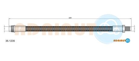 PEUGEOT шланг гальмівний задній 605 90-99, 607 00- ADRIAUTO 35.1235