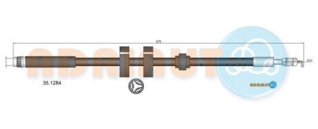 Шланг гальм. передн. PEUGEOT 607 -10 ADRIAUTO 35.1284