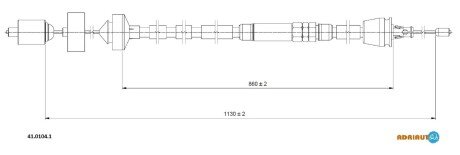 RENAULT трос зчеплення Laguna 2.0 ADRIAUTO 41.0104.1