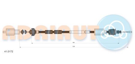 RENAULT трос зчеплення Safrane всі 11/92- (1293/907) ADRIAUTO 41.0172