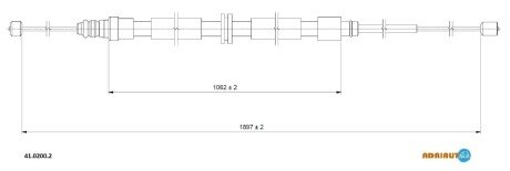 Трос зупиночних гальм ADRIAUTO 41.0200.2