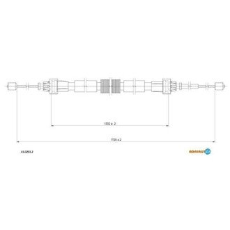 Трос ручного гальма Renault Duster задній ADRIAUTO 41.0201.2