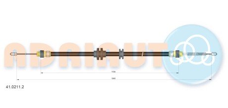 RENAULT трос ручного гальма (бараб.) Dokker, Lodgy, 12- ADRIAUTO 41.0211.2