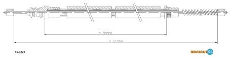 RENAULT трос ручного гальма 14,16 ADRIAUTO 41.0227