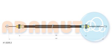 Трос ручного гальма DACIA LOGAN MCV II (2013-) ADRIAUTO 41.0235.2