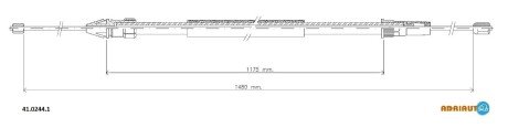 Трос зупиночних гальм ADRIAUTO 41.0244.1