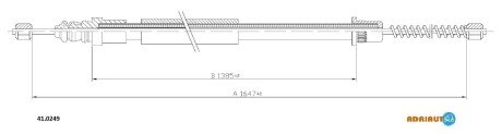 Трос ручного гальма ADRIAUTO 41.0249