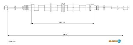 Трос зупиночних гальм ADRIAUTO 41.0292.1