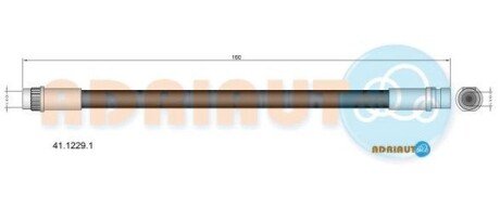 RENAULT шланг гальмів. задн. лів. MEGANE III, SCENIC III 08- ADRIAUTO 41.1229.1