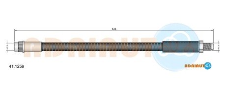 RENAULT шланг гальмівний задн. внут. Master 98- ADRIAUTO 41.1259