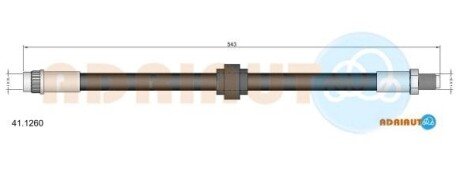 RENAULT шланг гальмівний передн. Espace -02 (+ABS) ADRIAUTO 41.1260