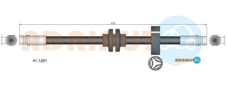 RENAULT шланг гальмівний передн. Laguna 01- ADRIAUTO 41.1261