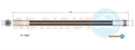 RENAULT шланг гальмівний задн. вн. Laguna 01- ADRIAUTO 41.1262 (фото 1)