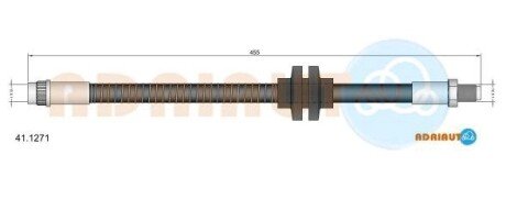 RENAULT шланг гальмівний передн. Megane II -05 ADRIAUTO 41.1271 (фото 1)