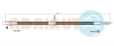 Гальм. шланг. передн. прав. SUBARU FERESTER -08 ADRIAUTO 46.1253