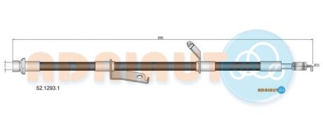 TOYOTA шланг гальм. передн. прав. CORALLA, AURIS, VERSO 07- ADRIAUTO 52.1293.1