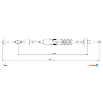Трос зчеплення VW Golf/Vento Benz. a/a9/96- ADRIAUTO 55.0158