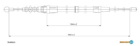 Трос ручного гальма ADRIAUTO 55.0212.1