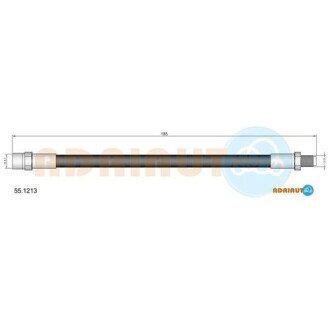 VW шланг гальмівний передній/задній Golf -91 GTi 2,0i 92-, Jetta -92, Passa ADRIAUTO 55.1213