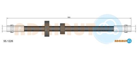 VW шланг гальмівний передній T4 90- ADRIAUTO 55.1226 (фото 1)