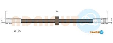 AUDI шланг гальмівний задн. Octavia 137мм A3, TT, SKODA Fabia, Octavia, VW Bora ADRIAUTO 55.1234