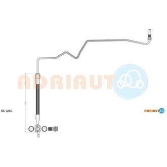 VW шланг гальм. задн. лів.Skoda Octavia 96-,Golf V (диск) ADRIAUTO 55.1260