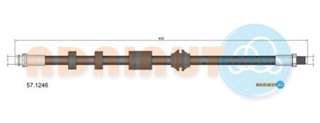 VOLVO шланг гальмів.передн.XC60 08- ADRIAUTO 57.1246