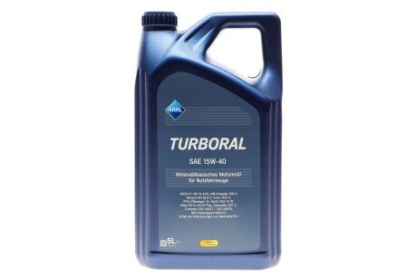 Олива моторна Turboral SAE 15W40 (5 Liter) ARAL AR-15F45B