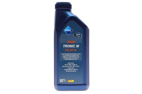 Олива моторна High Tronic M SAE 5W40 (1 Liter) ARAL AR-15F48C