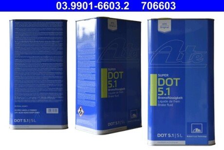 Рідина гальмівна Super DOT 5.1 (5L) ATE 03990166032