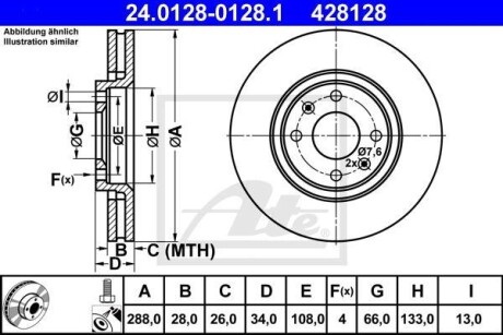 Гальмівний диск ATE 24012801281