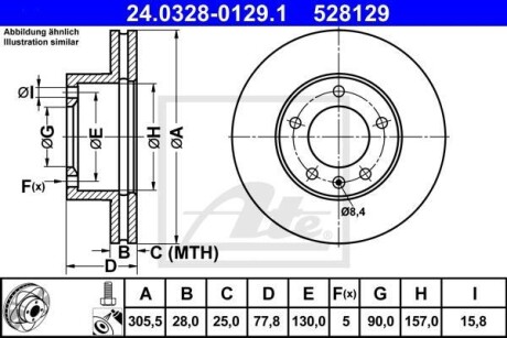 Гальмівний диск ATE 24032801291