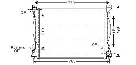 AVA VW Радіатор охолодження Audi A6 2.4/3.2 04- AVA COOLING AI2230 (фото 1)