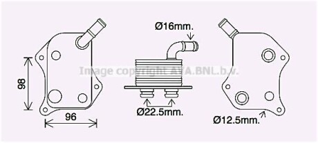 AVA Олійний радіатор VW PASSAT (2001) 2.0 (AVA) AVA COOLING AI3414