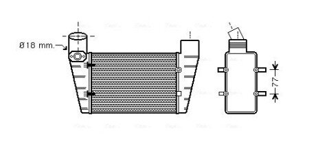 AVA VW Інтеркулер Audi A4/6,Passat 1.8T/1.9TDI 97- AVA COOLING AI4225