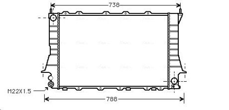 AVA AUDI Радіатор охолодження 100 2,8E V6 92-97 AVA COOLING AIA2083