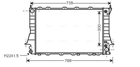 AVA AUDI Радіатор охолодження 100 2,8E V6 90-97 AVA COOLING AIA2084