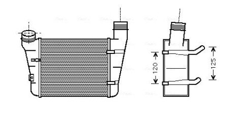 AVA VW Інтеркулер Audi A4/6 1.9/2.0TDI AVA COOLING AIA4221